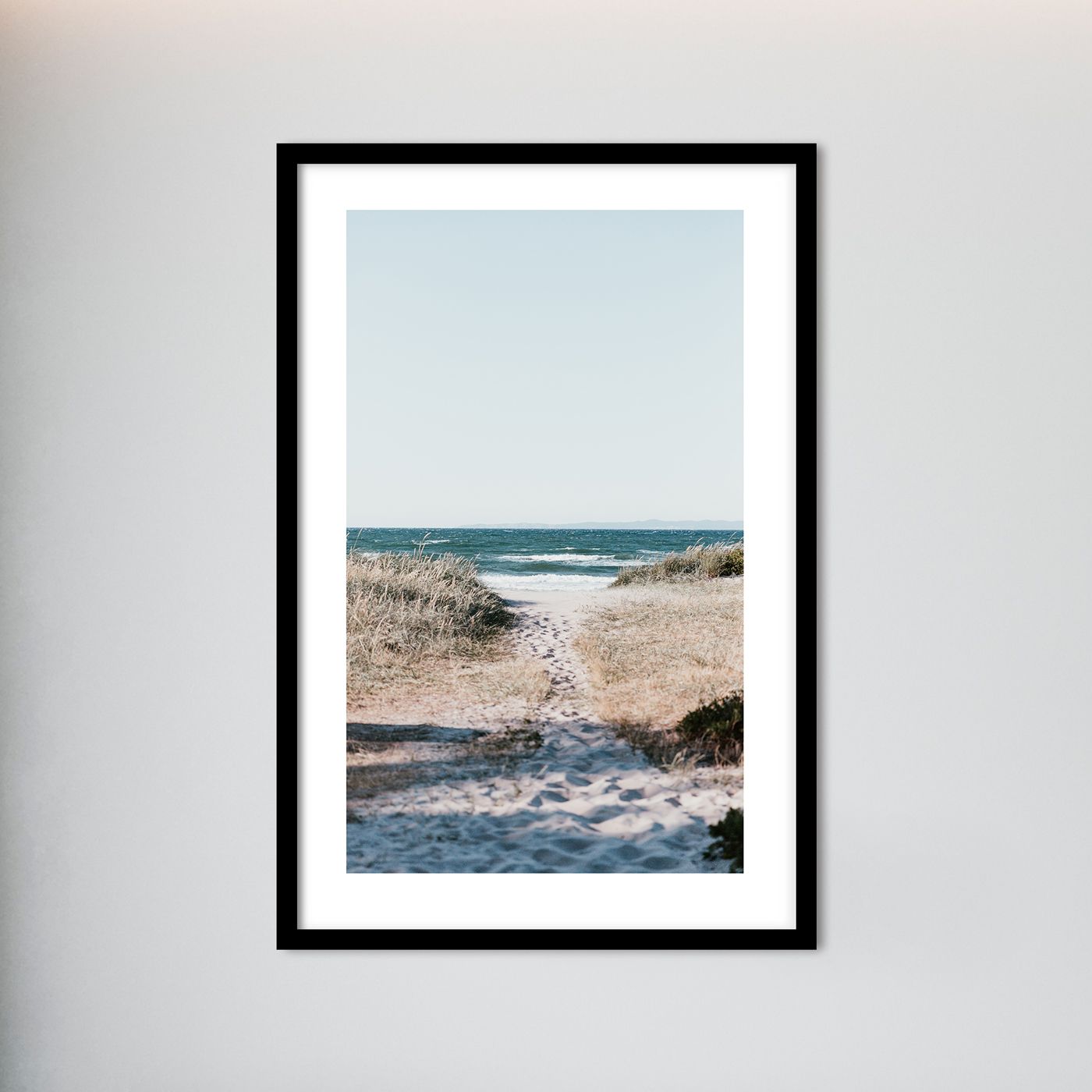 Постер "Дорога к морю" Черный, Белый, Дерево A4 [21×30] , A3 [30x40], A2 [40x60]