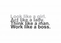 Постер "Look like a girl"