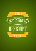 Постер "Только настойчивость приводит к цели"