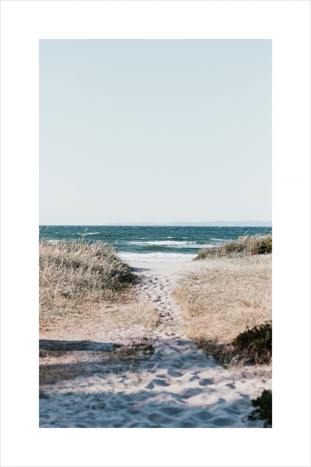 Постер "Дорога к морю" Черный, Белый, Дерево A4 [21×30] , A3 [30x40], A2 [40x60]