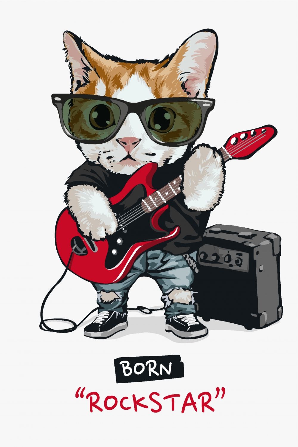 Постер "Born RockStar" от Интернет магазина Милота