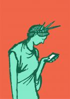 Постер "Smartphone addiction" от Интернет магазина Милота