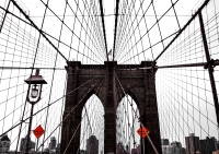 Постер "Brooklyn bridge" Черный, Белый, Дерево A4 [21×30] , A3 [30x40], A2 [40x60], A1 [60x80]