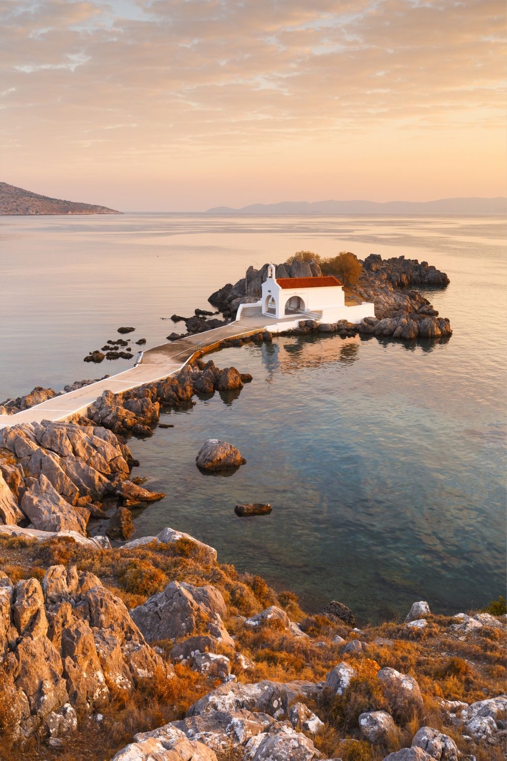 Постер "Agios Isidoros church" Черный, Белый, Дерево A4 [21×30] , A3 [30x40], A2 [40x60], A1 [60x80]