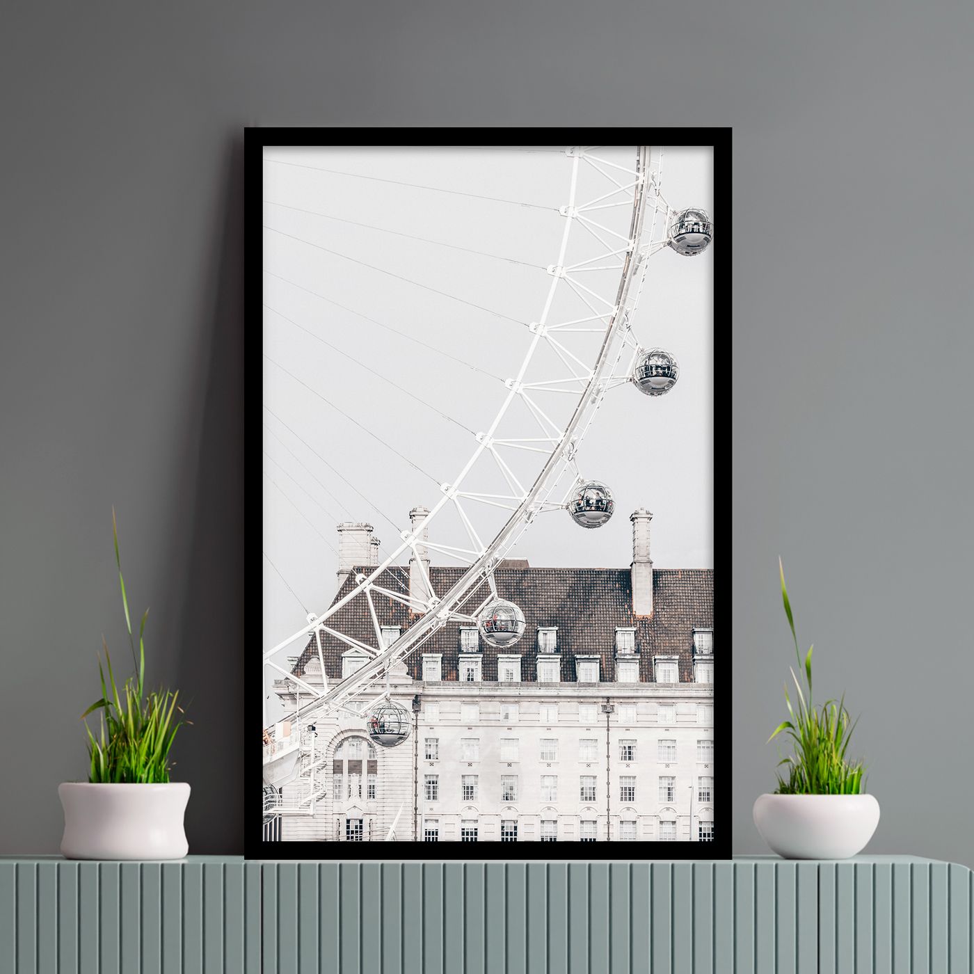 Постер "Panoramic wheel" Черный, Белый, Дерево A4 [21×30] , A3 [30x40], A2 [40x60]