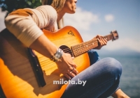 Постер "Romantic guitar" Черный, Белый, Дерево A4 [21×30] , A3 [30x40], A2 [40x60], A1 [60x80]