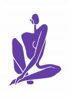 Постер "Sitting nude in blue" от Интернет магазина Милота