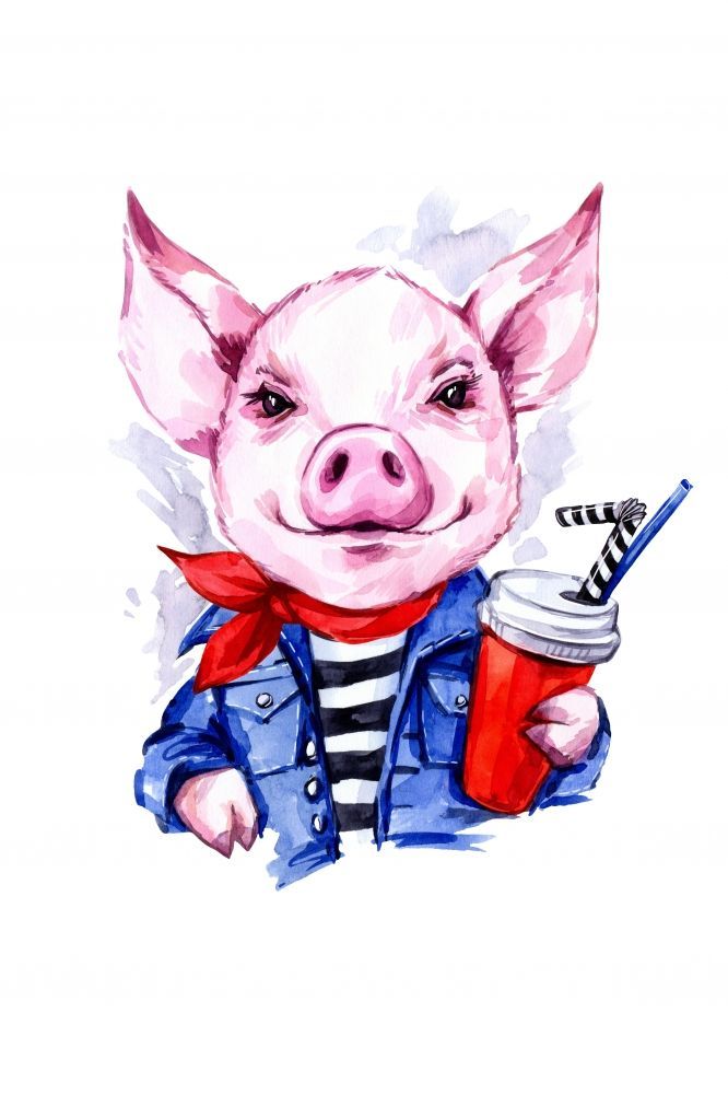 Постер "Funny Pig" от Интернет магазина Милота