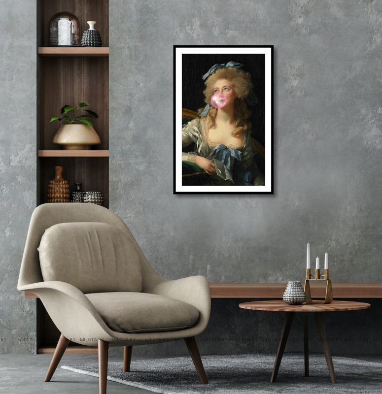 Постер "Portrait of Madame Grand" Без рамки, Рамка A4 c небьющимся стеклом, Рамка A3 c небьющимся стеклом, Рамка A2 c небьющимся стеклом 