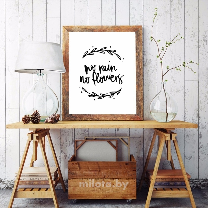 Постер "No rain no flowers"