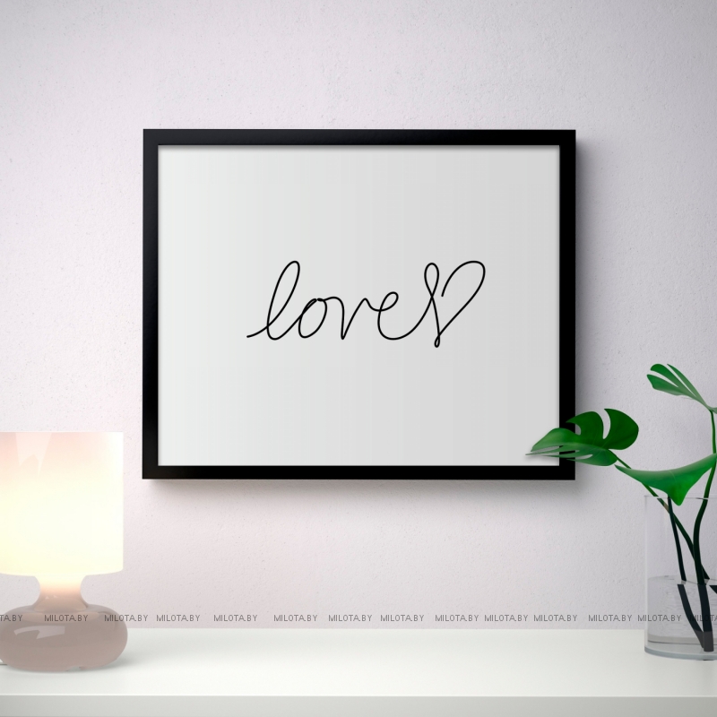 Постер "Love is" от Интернет магазина Милота