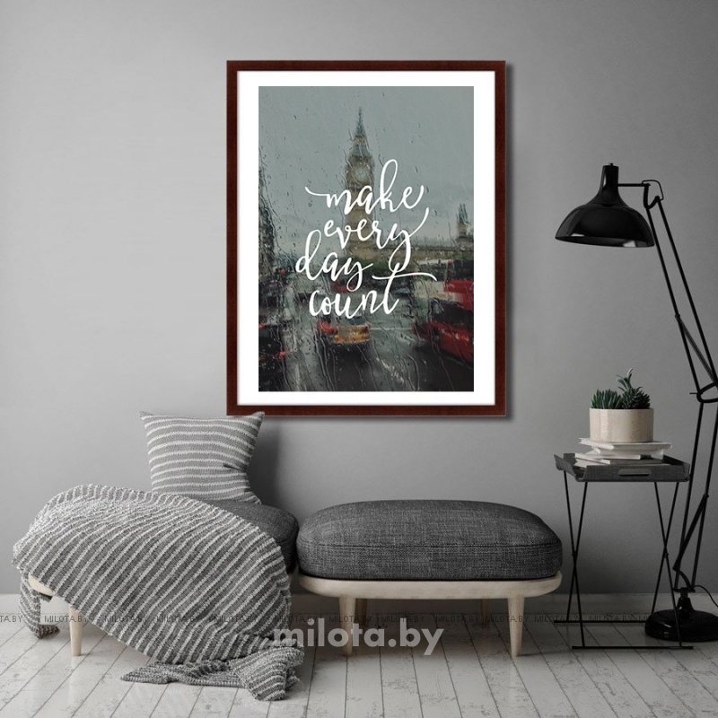Постер "Every day counts" от Интернет магазина Милота