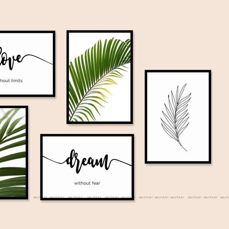 Набор постеров "Palm leaves"