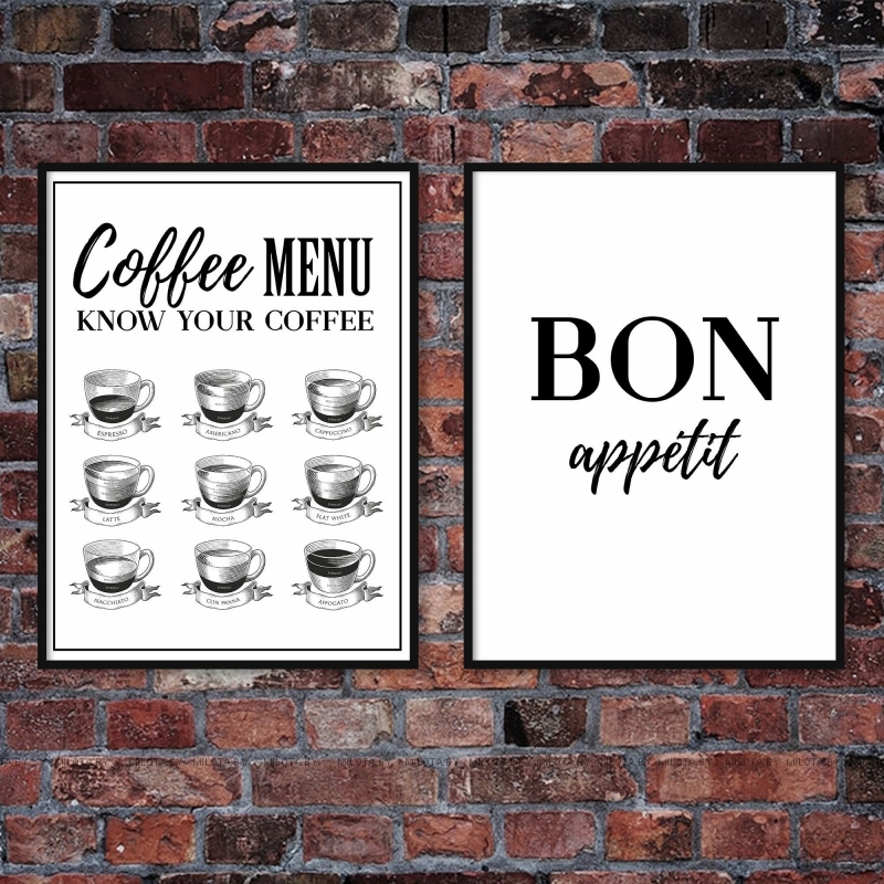 Набор постеров "Coffee Menu"