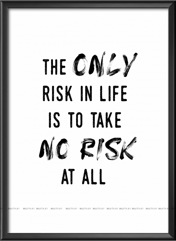 Набор постеров "The only risk in life"