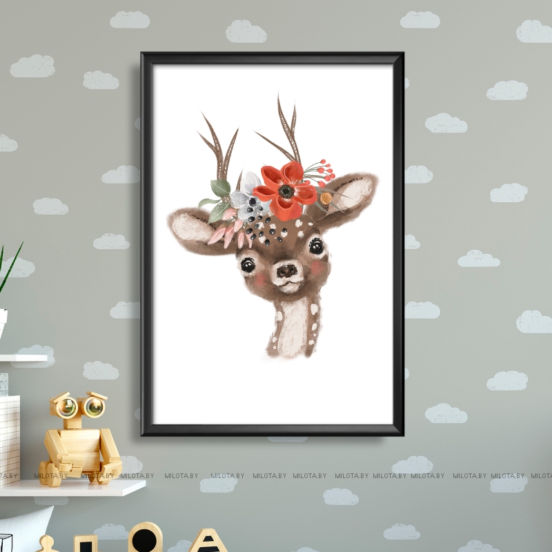 Постер "Baby deer" от Интернет магазина Милота