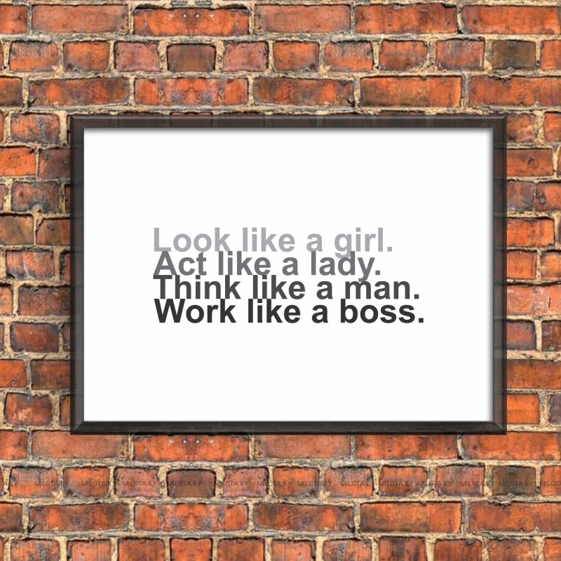 Постер "Look like a girl"