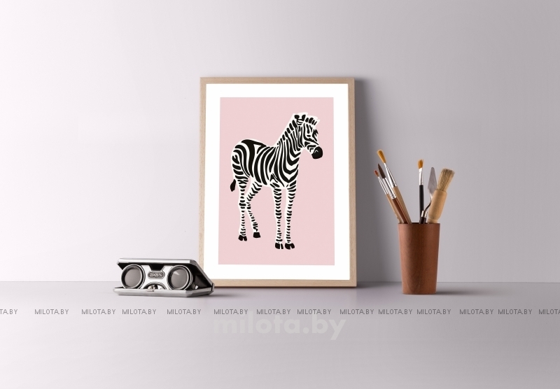 Постер "Pink Zebra" от Интернет магазина Милота