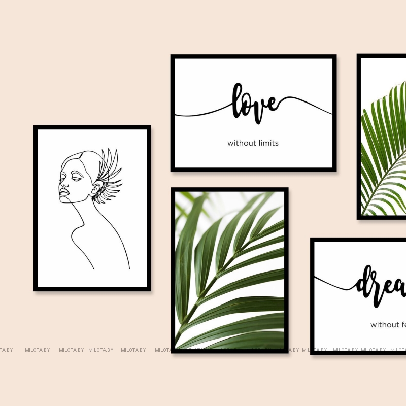 Набор постеров "Palm leaves"