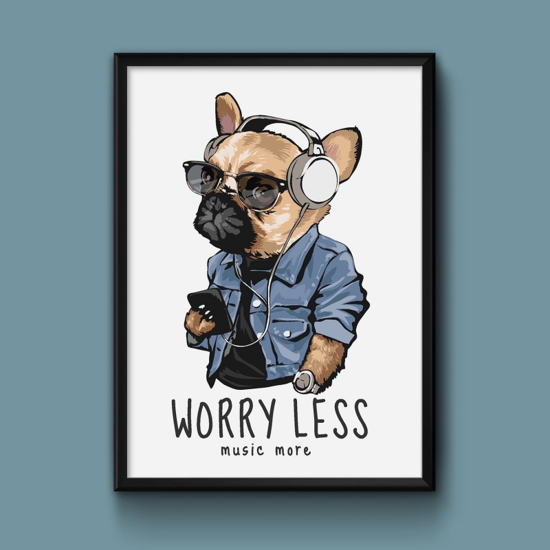 Постер "Worry Less" от Интернет магазина Милота