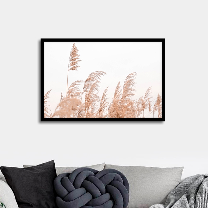 Постер "Wild Nature Grasses-1" Черный, Белый, Дерево A4 [21×30] , A3 [30x40], A2 [40x60]