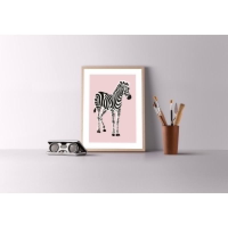 Постер "Pink Zebra" от Интернет магазина Милота