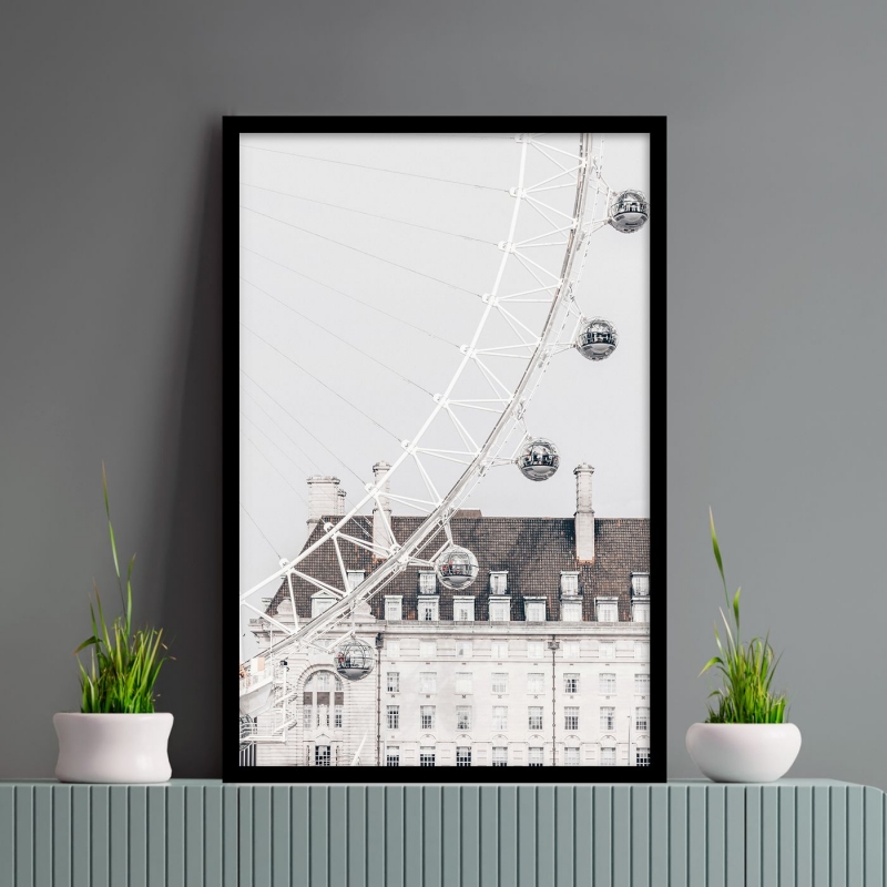 Постер "Panoramic wheel" Черный, Белый, Дерево A4 [21×30] , A3 [30x40], A2 [40x60]